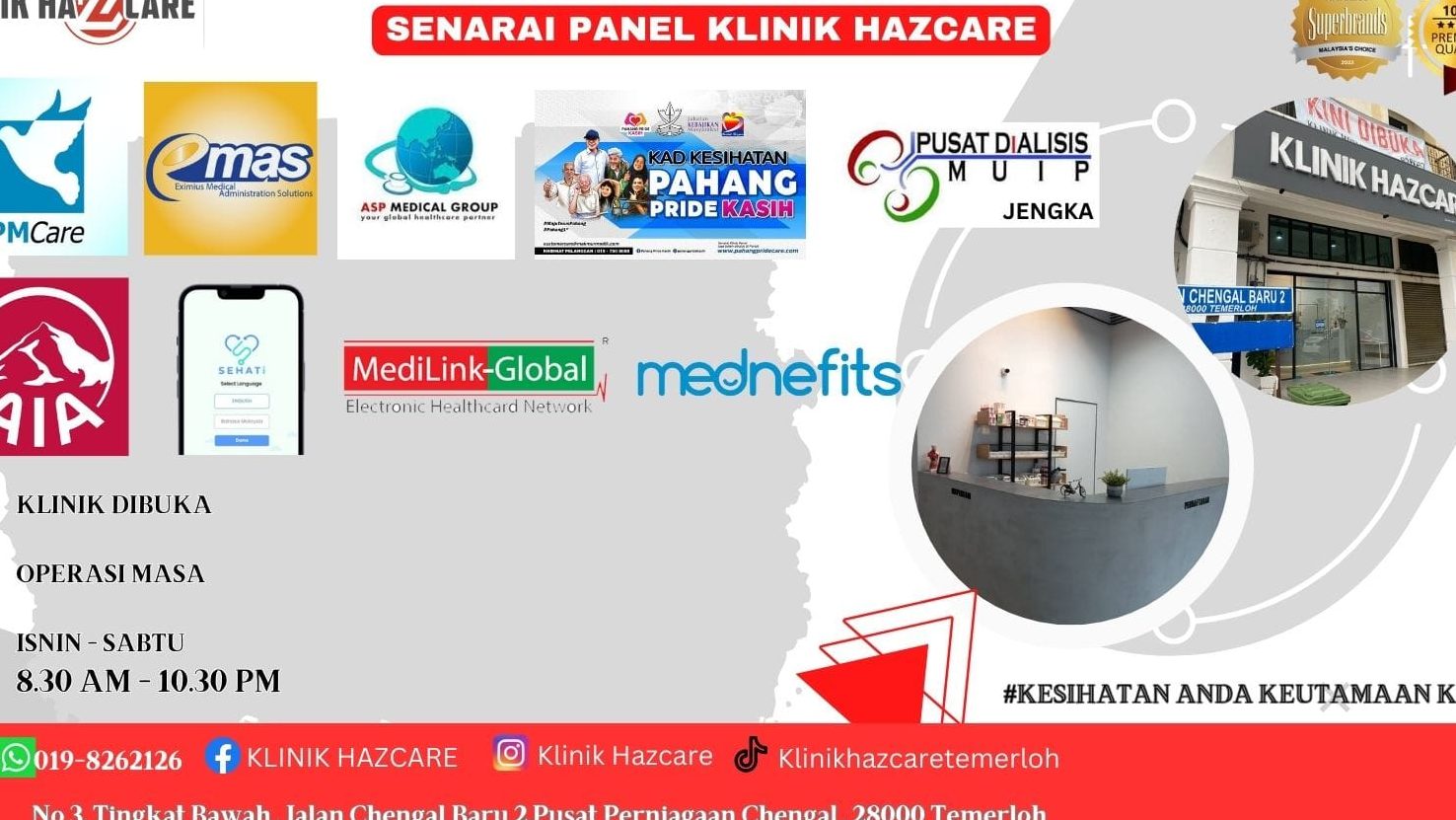 klinik hazcare doktor ohdjkkp kesihatan mental kaunseling scan 2d 5d buku pink rawatan am